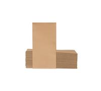 VelaHub Soft Point 50 Napkins, 1/8 Fold, High-Quality Disposable Napkins, 39 x 38 cm, Natural Brown