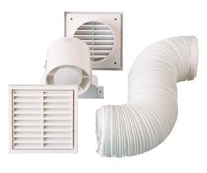 Velair EVEAQA100T001 Aquila Air Extractor Fan Shower Kit Timer 100mm White