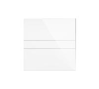Velair EVEMAG100TH001 Mela Air Glass Extractor Fan Timer & Digital Humidistat Display 100mm White