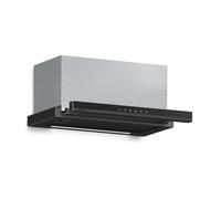 Klarstein Velaire Cooker Hood, 60cm Telescopic Kitchen Hood with Touch Control, 896 m³/h Airflow, Energy Class A++, Quiet DC Motor, LED Lighting, Carbon Filters, Matte & Glossy Design, Black