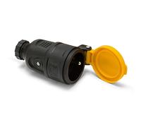Velamp 2P+T Wired Socket - French Female Connector - With Bend Protection and Ergonomic Handle - IP44 Protection - For Outdoor and Professional Use