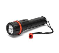 Velamp 3 LED Flashlight in Hyper Rubber. with Comfortable lace. Works with 2 AA Batteries (not Supplied). Super Bright, Water and Shock Resistant, Black