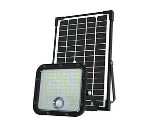 Velamp 4800lm Outdoor Solar Light, Solar Spotlight with Motion Sensor, IP65 Waterproof. Detachable Panel with 5m Cable. with Remote Control. for Gardens, Yards, terraces, hallways...