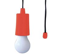 Velamp Battery Operated Portable led Bulb. Colorful, Current but Super Bright. for Home, Camping, Garden Lanyard: 105cm, Red
