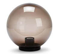 Velamp Garden Globe, 200mm Outdoor Lamppost, E27 Socket, LED Compatible, IP44 Waterproof, Sphere for Gardens, Parks, Condominiums, Terraces. Smoked