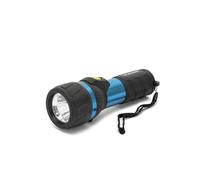 Velamp Hyper Aluminum LED Torch. with lace. Works with 2 D Batteries (not Supplied). Super Bright 110lm (3W), Water and Shock Resistant, Aluminium, Blue