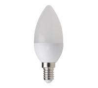 Velamp LED Bulb, Olive C37, Edison E14 Base, 6W (470 lumens Equivalent to 40W), Natural White Light 4000K, SMD Technology, 220° Beam