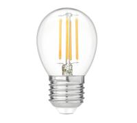Velamp LED Filament Bulb, P45 Sphere, E27 Base, 4W (470 lumens Equivalent to 40W), Natural White Light 4000K, Transparent Glass, 330° diffused Beam