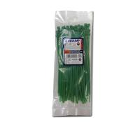 Velamp Plastic Cable Ties 200mm x 4.8mm, Green Electrician's Cable Strap, 200mm Nylon Cable Ties, 100 Pieces