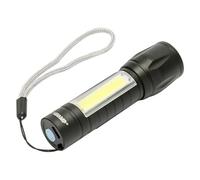 Velamp Super Bright Rechargeable mini LED Flashlight (1W, 120LM). Tactical Switch. Adjustable Focus. IP44 Waterproof, Ideal for Industry, Hiking, Camping, and Work.