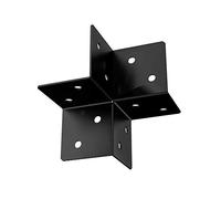 Velano Heavy Duty Pergola Corner Beam Connector Bracket Hanger 170mm x 85mm x 2.5mm - Black