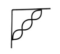 Velano WPRP Black Ornamental Decorative Metal Shelf Bracket Support Wall Mounted 200 x 200mm