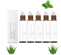 Velaria Teething Roller, Baby Teething Oil Roller, Teething Roller All Natural for Babies, Velaria Natural Relief Roller with Chamomile & Rose Oil (5Pcs)