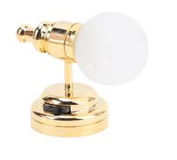 VELATEMOR 1:12 Scale Dollhouse Wall Lamp Mini LED Light with Frosted Ball Lampshade for Romantic Decor
