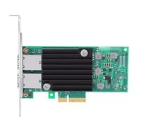 VELATEMOR 10Gb PCIE Network Card with Controller, Dual RJ45 Ports 100Mbps to 10Gbps, PCIE 3.0 X4, Support for VMware, with Low Profile