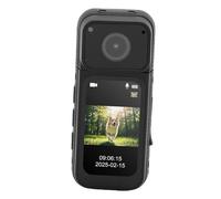 VELATEMOR 2.7K Portable Body Worn Camera, 1.47" HD Display,Thumb Sized Wearable Action Camera with 180 ° Rotating Lens for Vlogging and Pet Walking (Black)