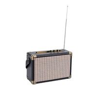 VELATEMOR 20W Portable Bluetooth Speaker, Retro Linen Wireless Speaker with 3600mAh Battery, USB TF Card Playback, Rich Bass for Home Outdoor Party, 10H Playtime (Black)