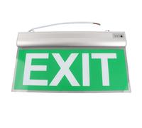 VELATEMOR 3W Acrylic LED Emergency Exit Sign, Sturdy Safety Indicator Lamp for Shopping Malls and Public Buildings, Up to 90 Minutes Lighting