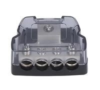 VELATEMOR 4 Way Power Distribution Block, Durable Audio Fuse Holder for