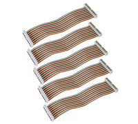 VELATEMOR 5Pcs GPIO Cable, Male to Female GPIO Ribbon Cable 40pin 8inch Breadboard Jumper Wires for Connection 5 3 2 Model B 3.5inch TFT Touch Screen LCD Display (Male to female)