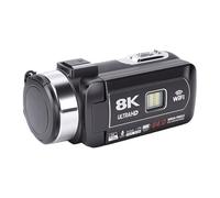 VELATEMOR 8K Video Camera, 3 Inch Touch Screen 18X Digital Zoom 64MP Camcorder with WiFi and LED Light, for Travel Vlogging Live Streaming