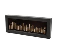 VELATEMOR Audio Spectrum Visualizer with Mic & Line Input, 32 Bit Sound Activated LED Music Light Rhythm Player for PC Desktop Gaming, Home Stereo Decor (Warm White)