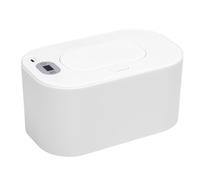 VELATEMOR Baby Wipe Warmer, Portable USB Powered Baby Wet Wipes Dispenser Holder with Uniform Heating, Humidity Maintenance, Portable Wipe Heater for Home Car Outdoor (White Temperature Adjustment)