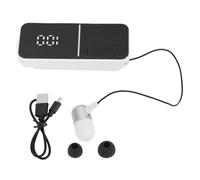 VELATEMOR Bluetooth In Ear Headphones, Singe Ear Headphone with Call Vibration Digital Display, 160H Standby Time for Cell Phones PC TV Computer Game Trucker Work (White)