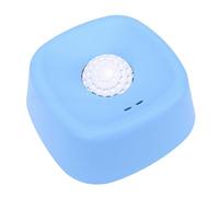VELATEMOR Bone Broth Slow Feeder Lick Bowl Unique Design Spill Proof Treat Dispenser for Dogs and Cats Plastic 6.10x6.10x2.36in (Blue)