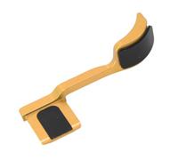 VELATEMOR Camera Thumb Grip, Metal Thumb Grip Replacement for Leica Q3 Camera, Hot Shoe Thumb Up Rest Support Handgrip,Portable Lightweight Camera Thumb Grip Handle Accessory (Gold)