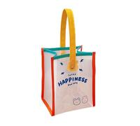 VELATEMOR Cartoon Cute Bunny Pattern Clear Beach Shoulder Bag, Versatile Use for Travel Shopping, Durable PU Material (Flash Bunny)