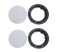 VELATEMOR Ceiling Speaker Grille Covers Magnetic White 280mm Decorative Ring for Home Theater & Automotive 2PCS