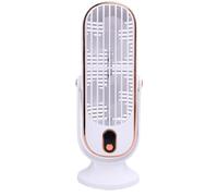 VELATEMOR Desk Tower Fan Powerful Dual Fans 5 Speeds LED Display USB Rechargeable Portable for Home Office Bedroom Dorm ABS White 1 Pc (White)
