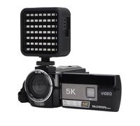 VELATEMOR Digital Camcorder 5K HD, 18X Zoom Digital Camera Recorder Portable With 3 Inch IPS Touch Screen 90° Rotating, As Webcam to Video Calling. With Cold Shoe Port and LED Fill Light