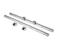 VELATEMOR Durable 12MM Linear Bearing Rail Slide System 800mm with 4 SBR12UU Blocks for Industrial Precision