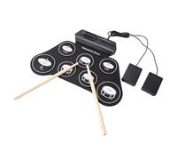 VELATEMOR Electronic Drum Set Roll Up Drum Pad for Beginners | Silicone Practice Pad, 5 Drum Sounds & 8 Demo Songs, 3 Rhythms, Adjustable Volume, Headphone Jack for Quiet Play