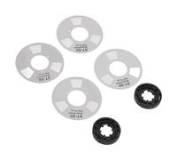 VELATEMOR Empty Metal Roller Tape, Transparent 4 Rolls Reliable DIY Role to Roll the Retro 2 Wheel for Music Shots (Silver)