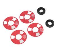 VELATEMOR Empty Metal Roller Tape, Transparent 4 Rolls Reliable DIY Role to Roll the Retro 2 Wheel for Music Shots (Red)
