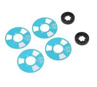 VELATEMOR Empty Metal Roller Tape, Transparent 4 Rolls Reliable DIY Role to Roll the Retro 2 Wheel for Music Shots (Blue)