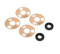 VELATEMOR Empty Metal Roller Tape, Transparent 4 Rolls Reliable DIY Role to Roll the Retro 2 Wheel for Music Shots (Gold)