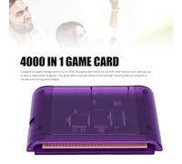 VELATEMOR Game Card, 4000 in 1 Game with 8GB Memory Card, for Mega MD1 MD2 MD3 CD X Original Consoles (Transparent Purple)