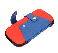 VELATEMOR Hard Case for Handheld Game Console, EVA Protective Shell with Shockproof Design, Anti-Scratch Interior, Double Zipper Storage (Red Blue)