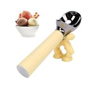 VELATEMOR Heated Ice Cream Scoop Rechargeable with LED Display, Handheld Heating Up to 158°F for Hard Ice Cream, IP67 Water Proof, Easy for Seniors Kids (Yellow)