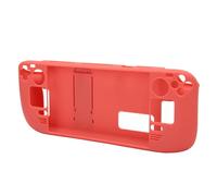 VELATEMOR Kickstand Case for Steam Deck, Full Protection Fingerprint Proof Protective Case, The Adjustable Angle Stand Steam Deck Cover TPU Protective (Red)