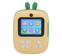 VELATEMOR KIDS Digital Camera, Dual Cameras Cute Printing Grayscale Printing Technology ABS Music 1080p HD 2.4 Inches for Trips for Party (Yellow)