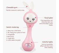 VELATEMOR Light Up Musical Rattle Baton for Vision Development, Multi-Mode Musical for Babies, ABS Material Blue Color (Blue)