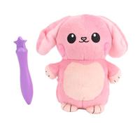 VELATEMOR Magical Glow in The Dark Plush Bunny Toy with LED Drawing Pen for Creative Fun
