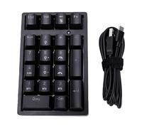 VELATEMOR Mechanical Numeric Keypad Bluetooth Wireless RGB Luminous Number Pad 21 Keys with Noise Reduction and Strong Rebound for Cashier Accounting Task