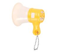 VELATEMOR Mini Megaphone with Recording & Loop Playback, Portable Handheld Loudspeaker for Outdoor Events, School, Sports, Vending - Includes Battery & Chain (Toy) (Yellow)