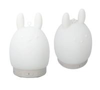 VELATEMOR Night Light White Noise Machine Speaker, Portable Bedside Lamp Speaker with 31 Soothing Sounds, Cute Rabbit for Travel Kids Bedroom